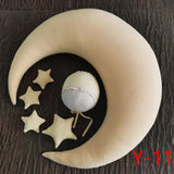 ❤️Newborn Photography Props Accessories Posing Crescent Pillow+Stars+Hat 6Pcs/Set Studio Baby Photo Decoration Moon Fotografia