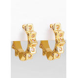 Chic Sunflower Mini Hoop Earrings for Women Gold