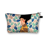 Fashion Lady Painting Print Cosmetic Bag Woman Portable Travel Makeup Storage Bags Afro Girl Cosmetic Case Lipstick Holder Bag