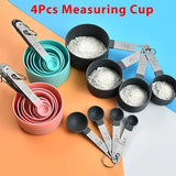 4pcs Baking Tools Kitchen Measuring Spoon Set Stainless