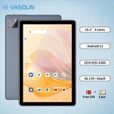 VASOUN Android 13 Tablet 10.1", 12GB(6+6 Expand) RAM,