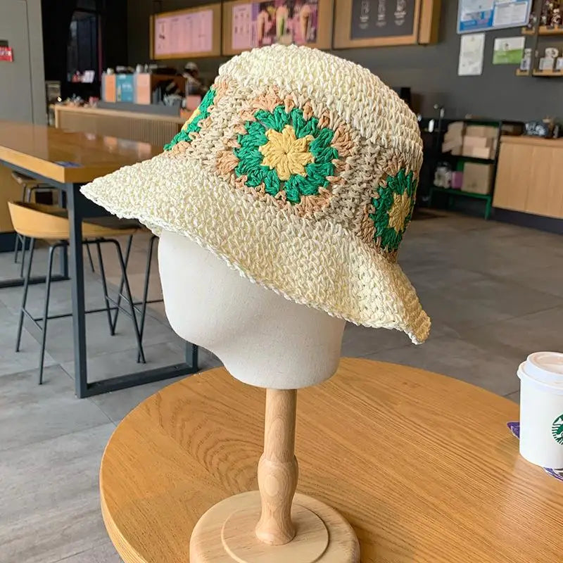 Summer Outdoor Paper Straw Hat Women Beach Holiday