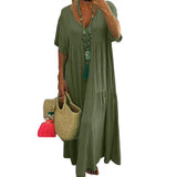Soft Chic Big Hem Beach Maxi Dress Plus