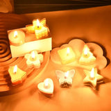 5Pcs Heart Empty Candle Cup Tea Light Cups