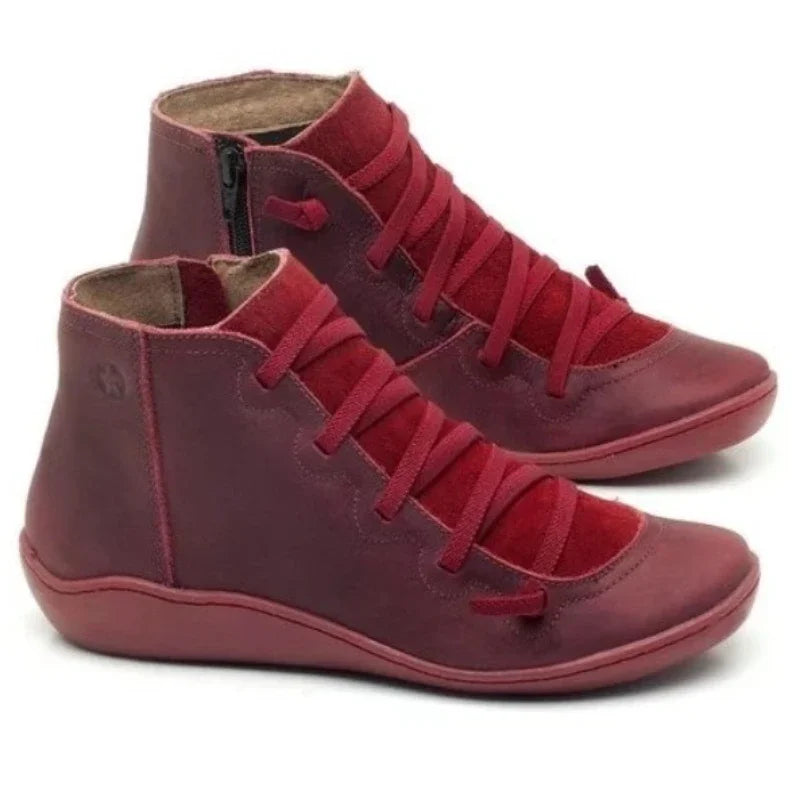 2023 New Women'S Round Toe Flat Zipper Snow