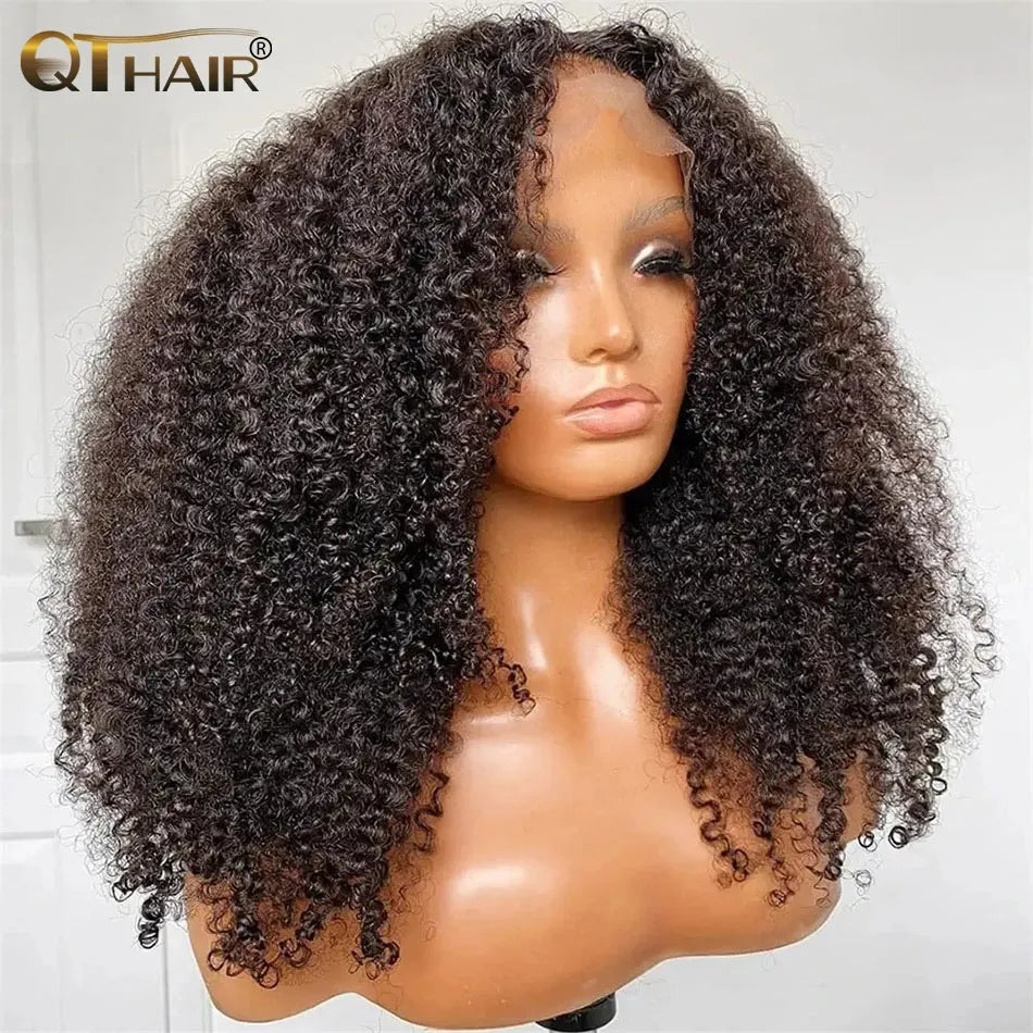 QT Afro Kinky Curly Lace Front Wigs 13x4