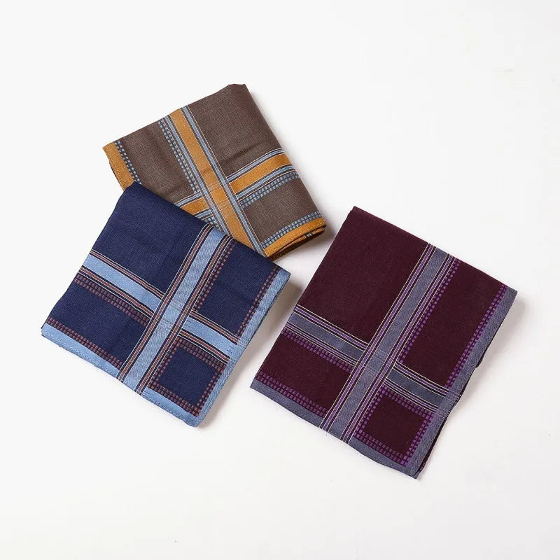 High Quality Men Cotton Dark Business Plaid Striped
