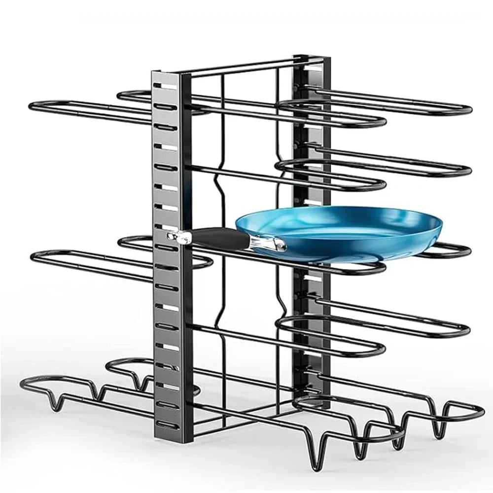 8 Tiers Pan Pot Organizer Rack 3 DIY