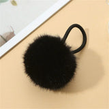 Cute Fur Ball Plush Hair Rope High Elastic