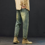 Retro Blue Jeans Harem Pants Loose Fit Casual