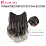 FORLISEE Synthetic Long Curly Hair Gradient Paris Painted