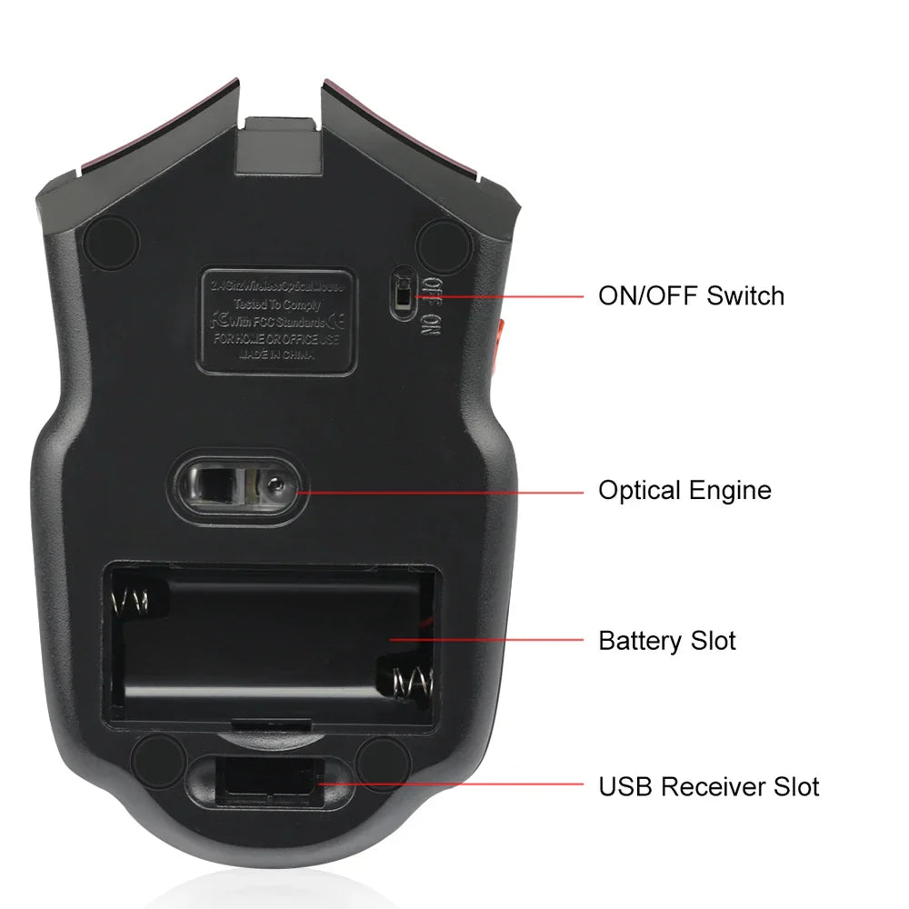 2.4GHz Wireless Mouse Optical Mice with USB Receiver