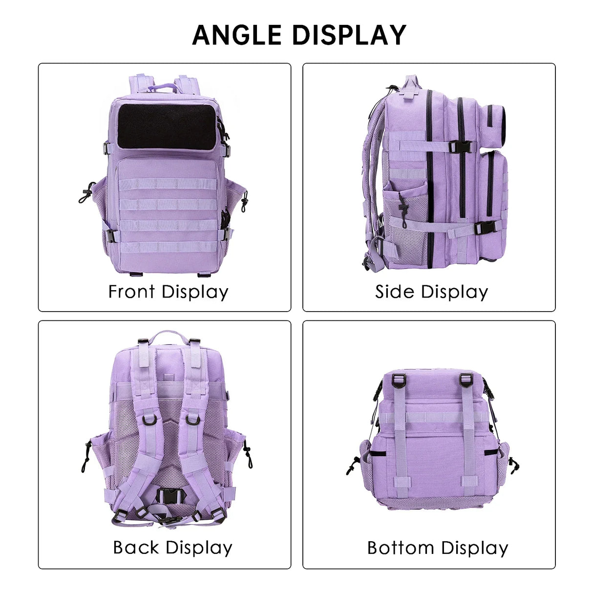 45L Military Tactical Backpack, Large Capacity Outdoor Rucksack