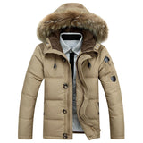 Winter White Duck Down Jacket Men Thick Warm