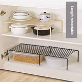 Iron Kitchen Spice Organizer Adjustable Storage Shelf Under