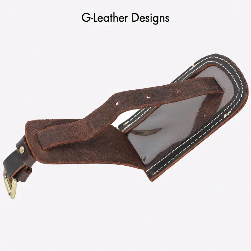 Vintage Genuine Crazy Horse Leather Luggage Tag Suitcase