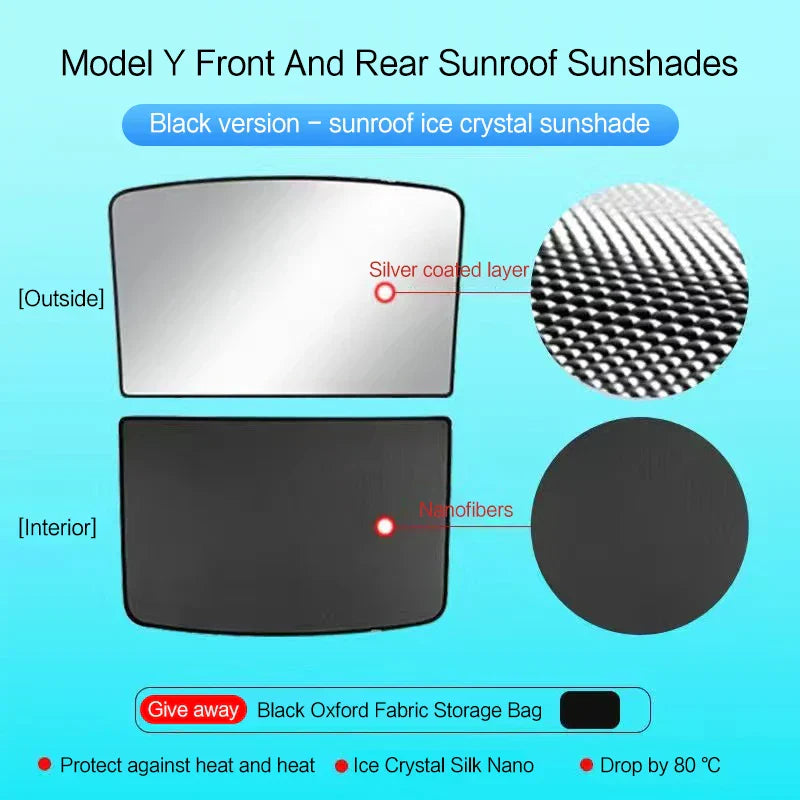 AJIUYU Sunshade for Tesla Model 3/Y (2021-2023)