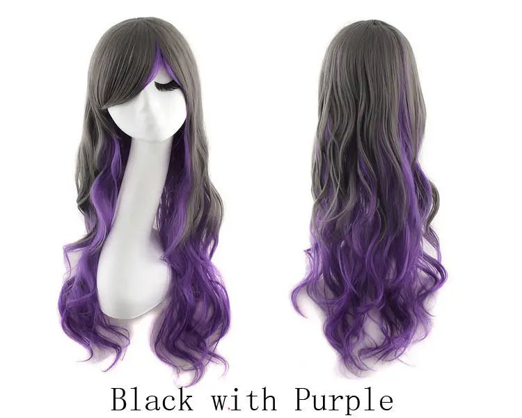 Lady 80cm Long Curly Wigs Fashion Cosplay Costume