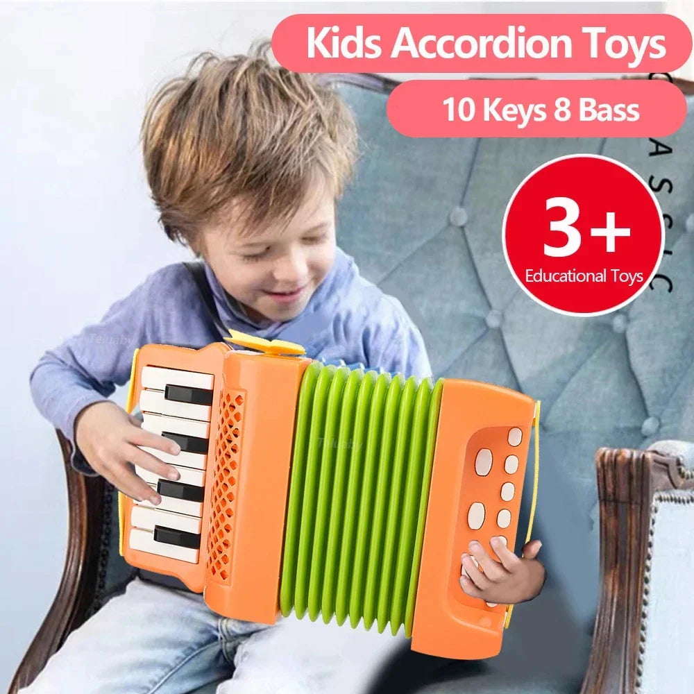 Kids Accordion Mini Toy Musical Instruments 10 Keys