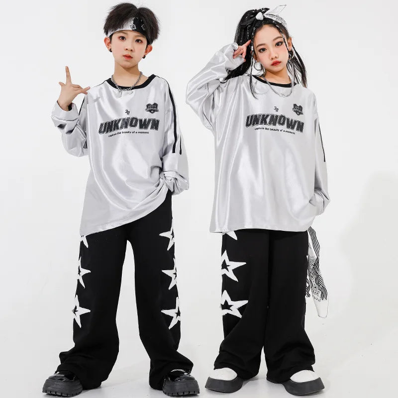 New Teenagers Kids Hip Hop Dance Costume Long