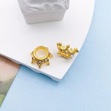 10PCS 4 Colors Rhinestone Insert Big Hole Crown