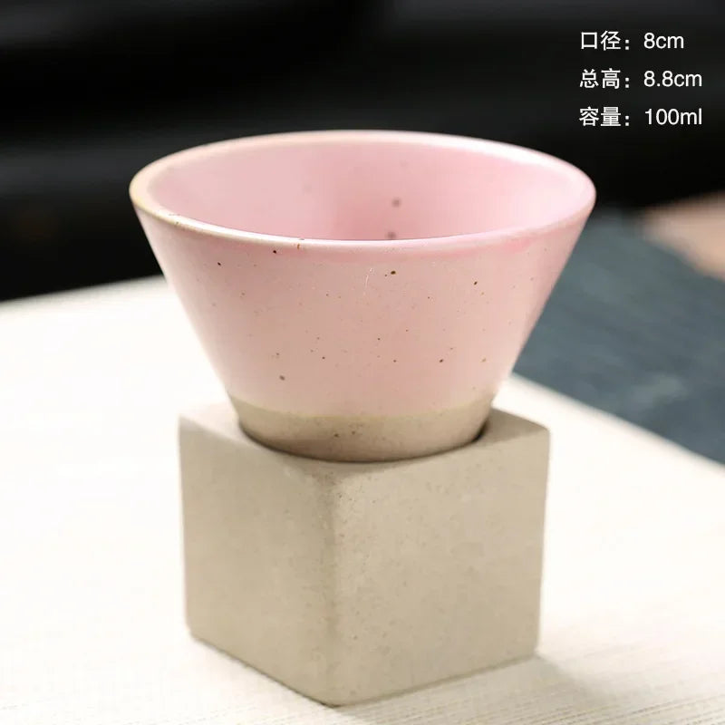 100ML Rough Pottery Teacup Creative Retro Cone Ceramic