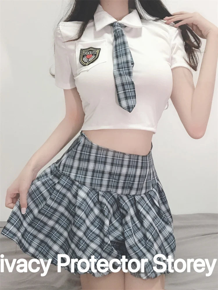 Sexy Lingerie School Student Uniform Role Play Costume