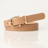2023 Women Belts New PU Leather Simple Metal
