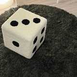 Cubic Imitation Lamb Wool Funny Shoes Stool Bedroom