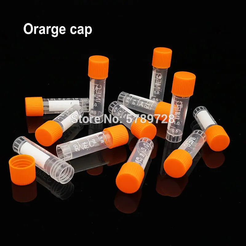 500pcs/lot Lab 1.8ml plastic Cryo Tubes Cryovial with