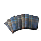 4pcs/lot Cotton handkerchief dark plaid handkerchief classic retro
