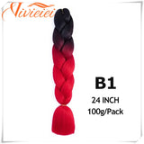 6 Pcs 24" Jumbo Synthetic Braids Hair Extensions