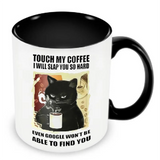 Funny Cat Mugs Coworker Gifts Coffee Spelled Backwards