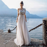 Beach A Line Boho Wedding Dress For Women