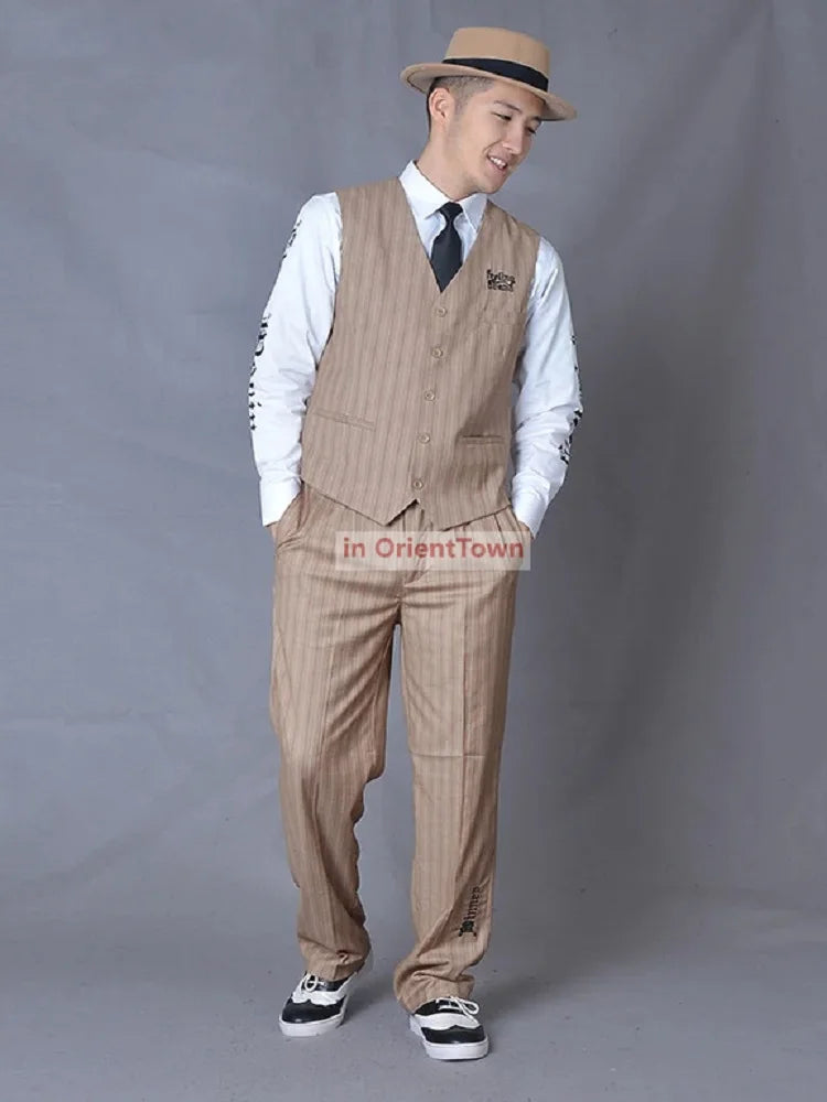 Popping Dance performance suit men Hip Hop suit