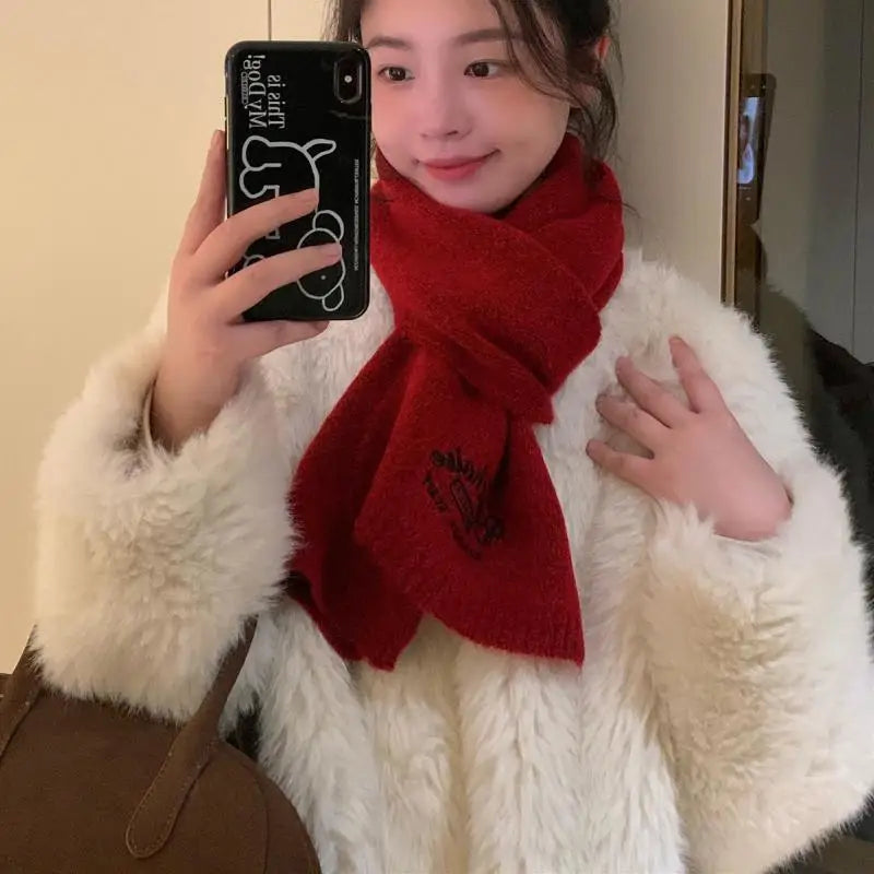 Korean Winter Warm Scarf For Women Fashion Letter