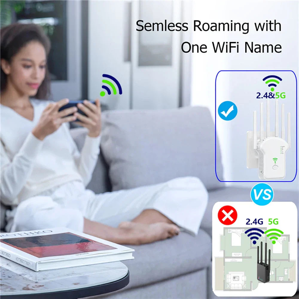 1200Mbps WiFi Repeater Wireless WiFi Signal Repeater Extender