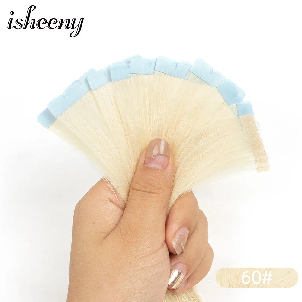 Isheeny Mini Tape Hair Extensions 12"-24" Machine Remy