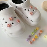 10pcs 5 petal flower Hole Shoes Charms Designer