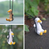Gypsum Cool White Swing Duck with Sunglasses Automoblie