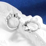 TBCYD 5mm D Color Moissanite Hoop Earrings For