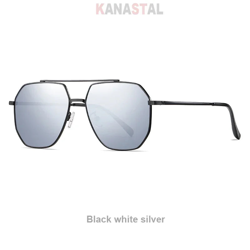 Men's Polarized Sunglasses UV400 TR Metal Colorful Square