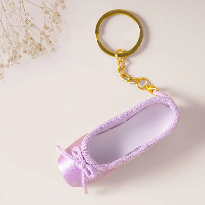 Handmade Mini Ballet Shoe Ballet Keychain Gift Satin