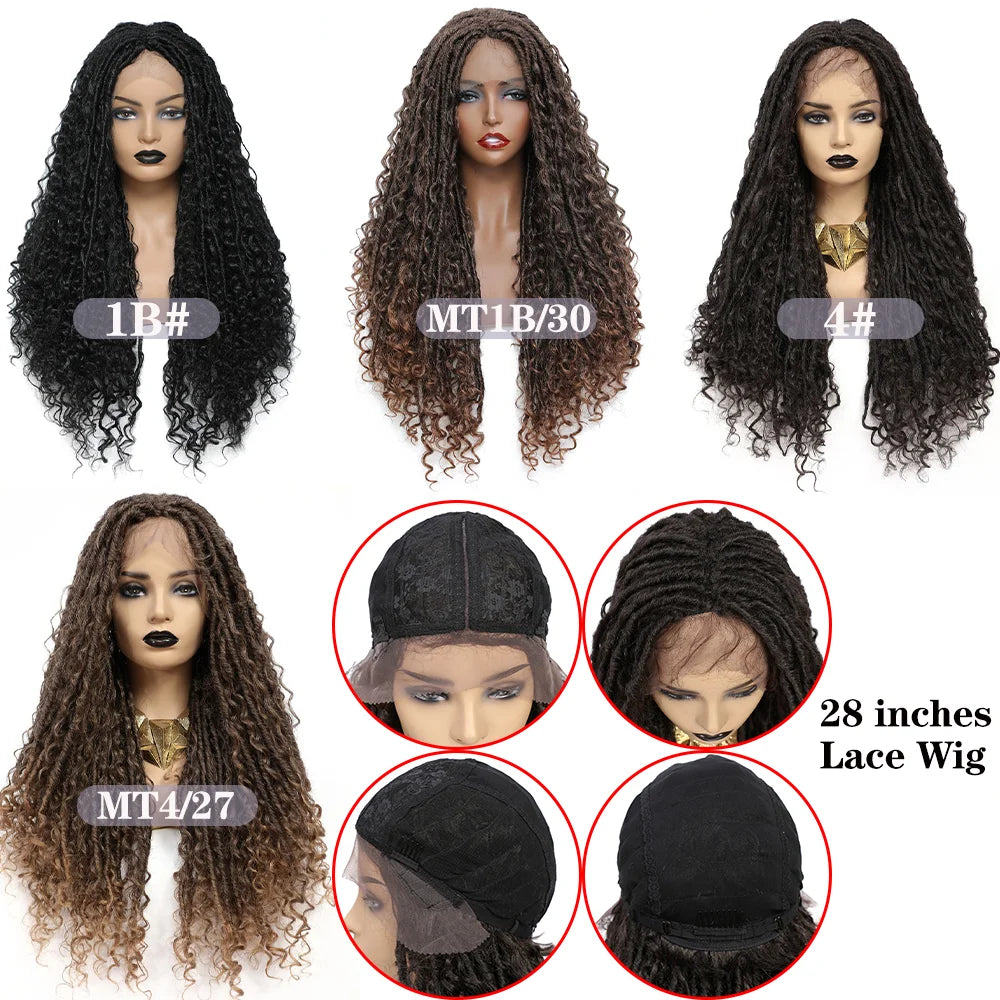 X-TRESS Goddess Faux Locs Wigs Long Braided Lace