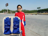 Child car racing gloves cotton and polyester gloves