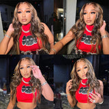 30 Inch Highlight Wig Human Hair Body Wave