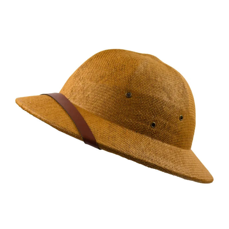 Novelty Men Straw Helmet Pith Sun Hats Men