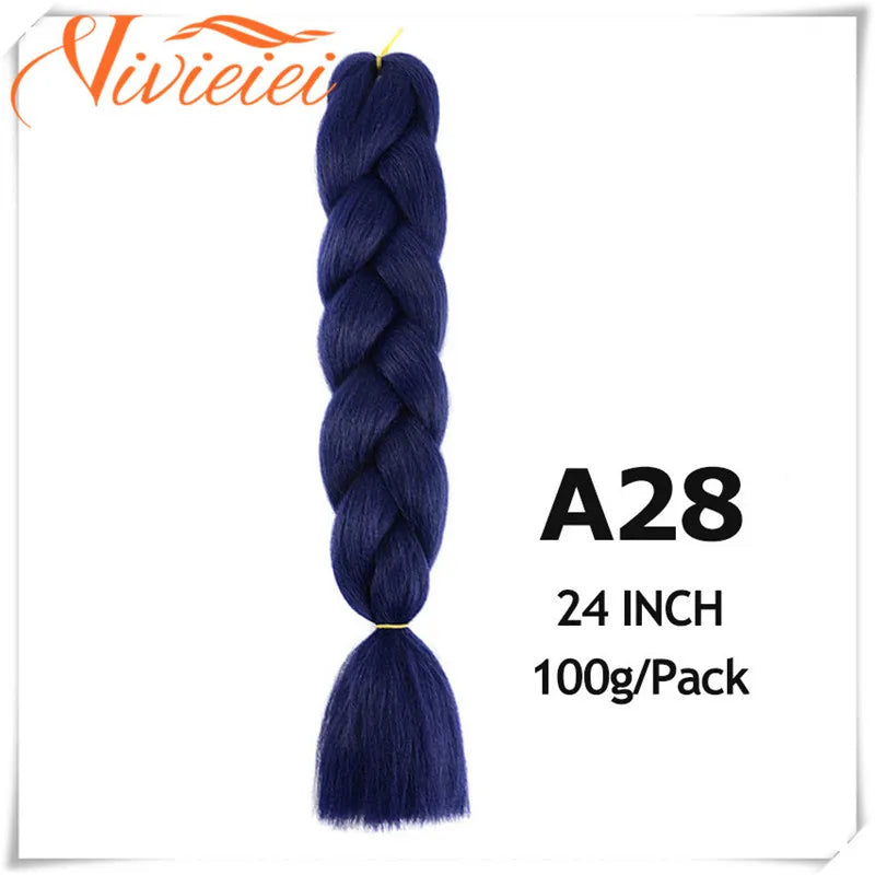 6 Pcs 24" Jumbo Synthetic Braids Hair Extensions