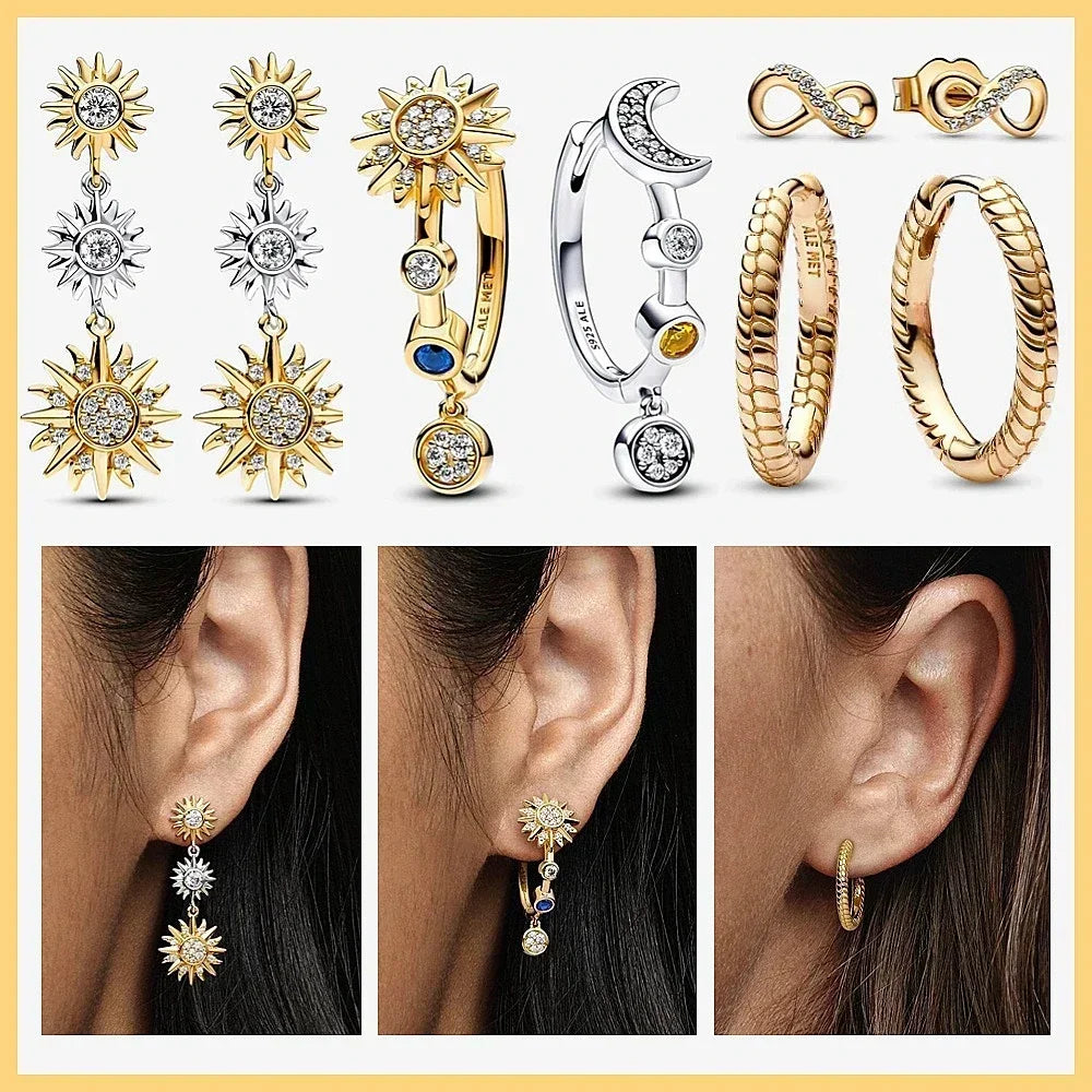 925 Sterling Silver Hot Moments Charms Sparkling Sun