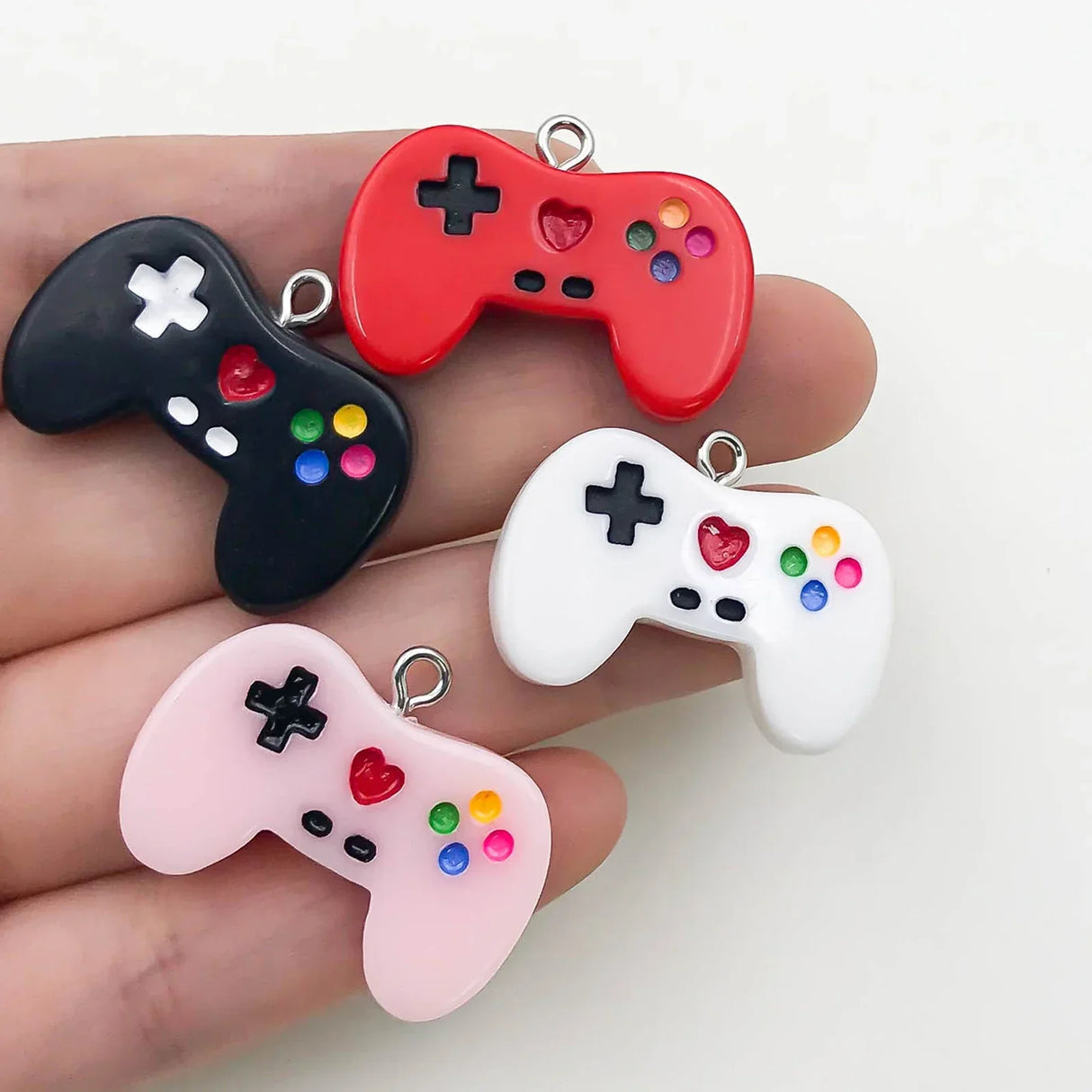 Randomly 610Pcs Colorful Resin Game Controller Charms Pendants